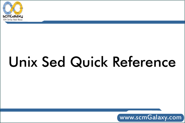 Unix Sed Quick Reference