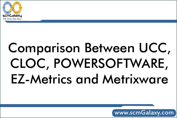 Comparison Between UCC, CLOC, POWERSOFTWARE,EZ-Metrics and Metrixware