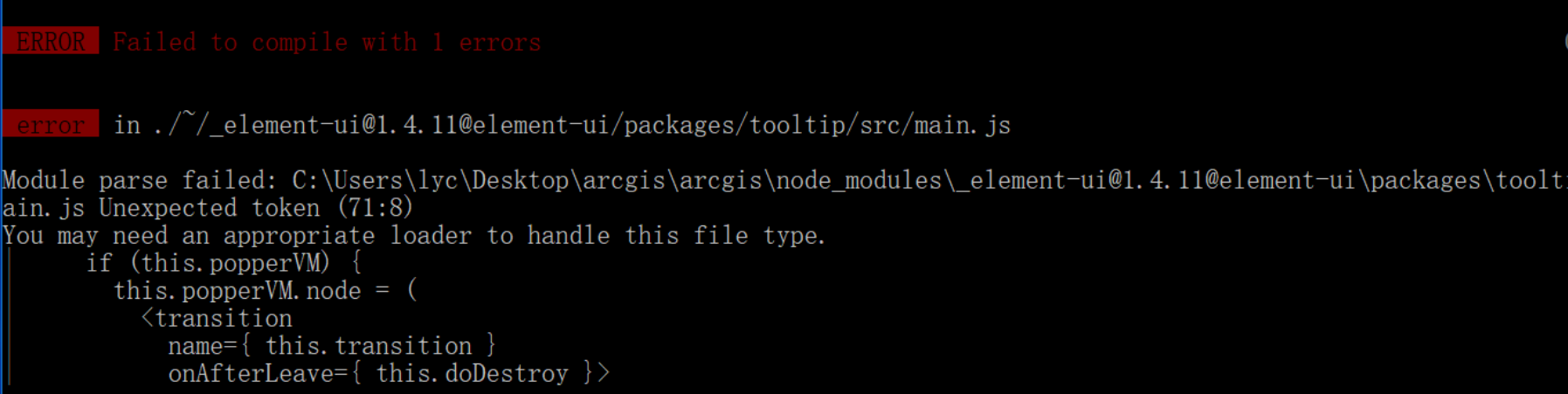 ERROR Failed to compile with 8 errors (Running npm run dev Failed to ...