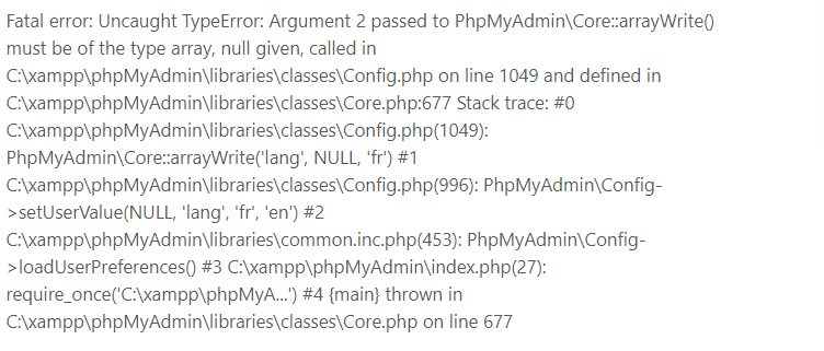 29 Fatal Javascript Error In Phpmyadmin