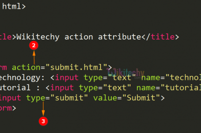 Tutorial for Action Attribute in html used in php