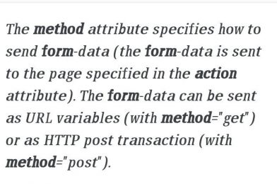 Tutorial for Method Attribute in html for php