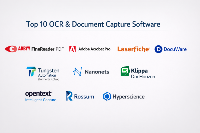 Doc Capture Device Top 10 OCR & Document Capture Software: Features, Pros, Cons ...