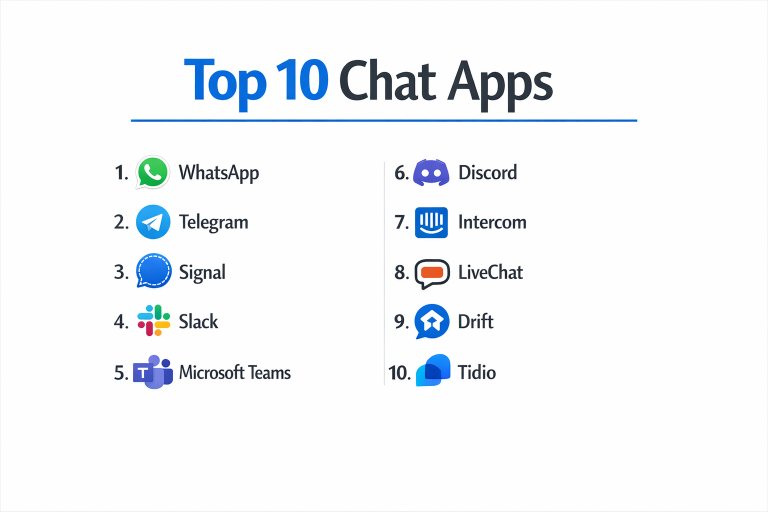 Top 10 Chat Apps: Features, Pros, Cons & Comparison - scmGalaxy