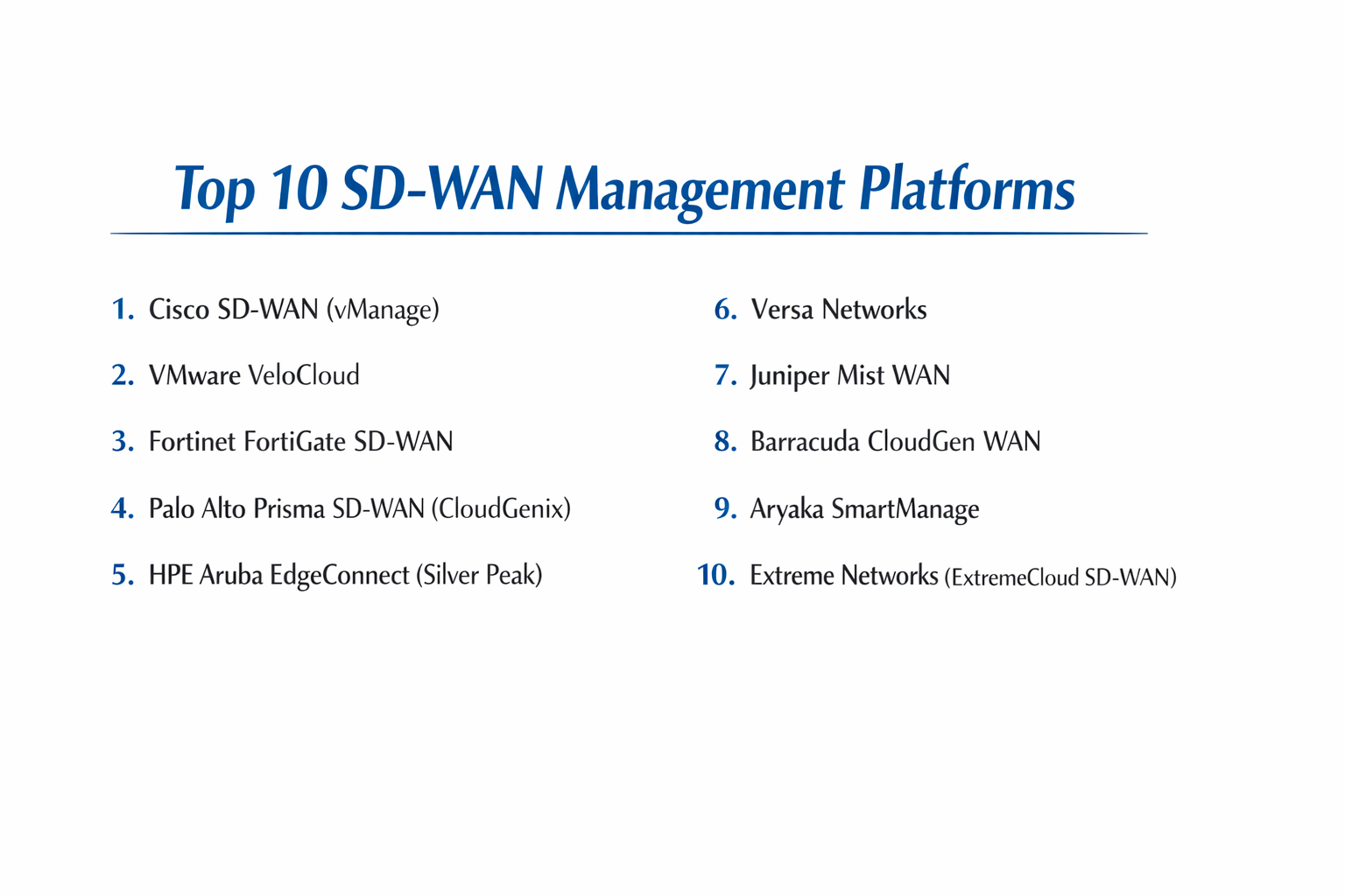 Top 10 SD-WAN Management Platforms: Features, Pros, Cons & Comparison ...
