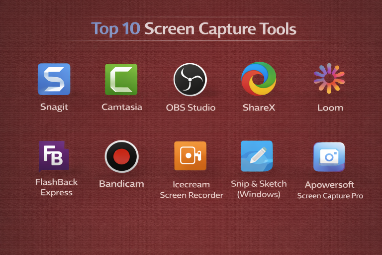 Top 10 Screen Capture Tools: Features, Pros, Cons & Comparison - scmGalaxy